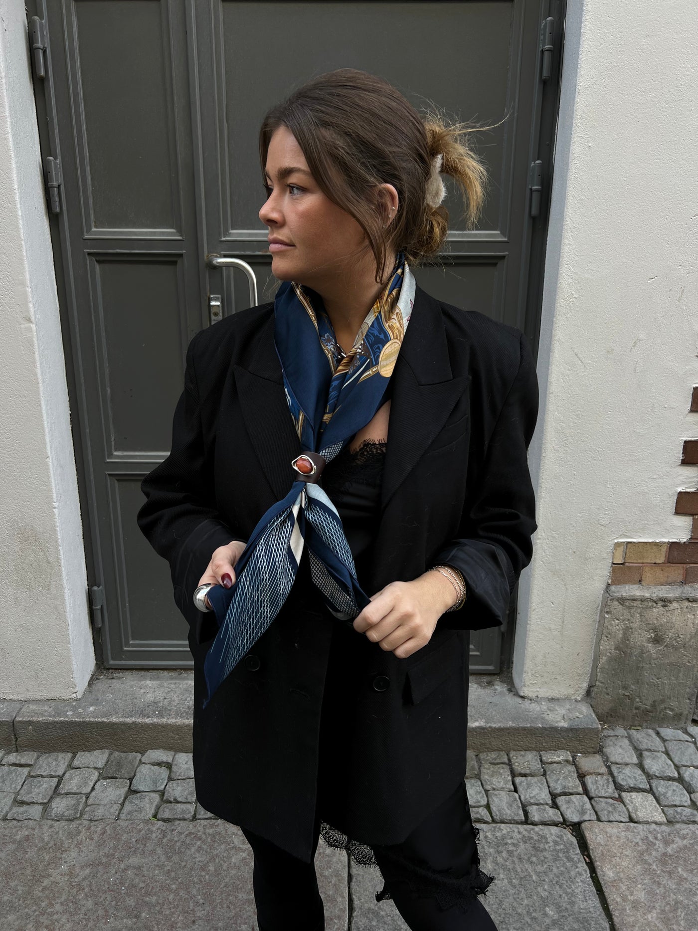 VISCOS SJAL BLÅ