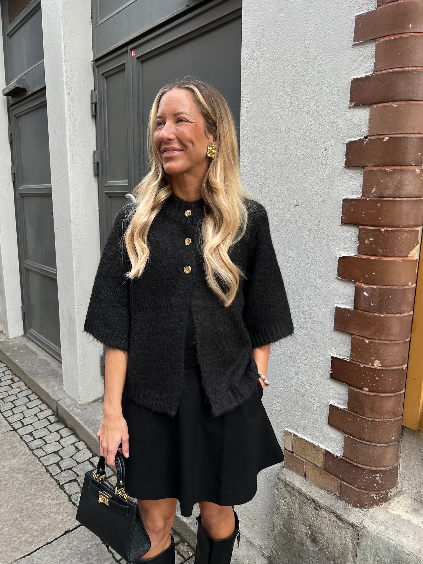 Benuta fluffy knit dark brown