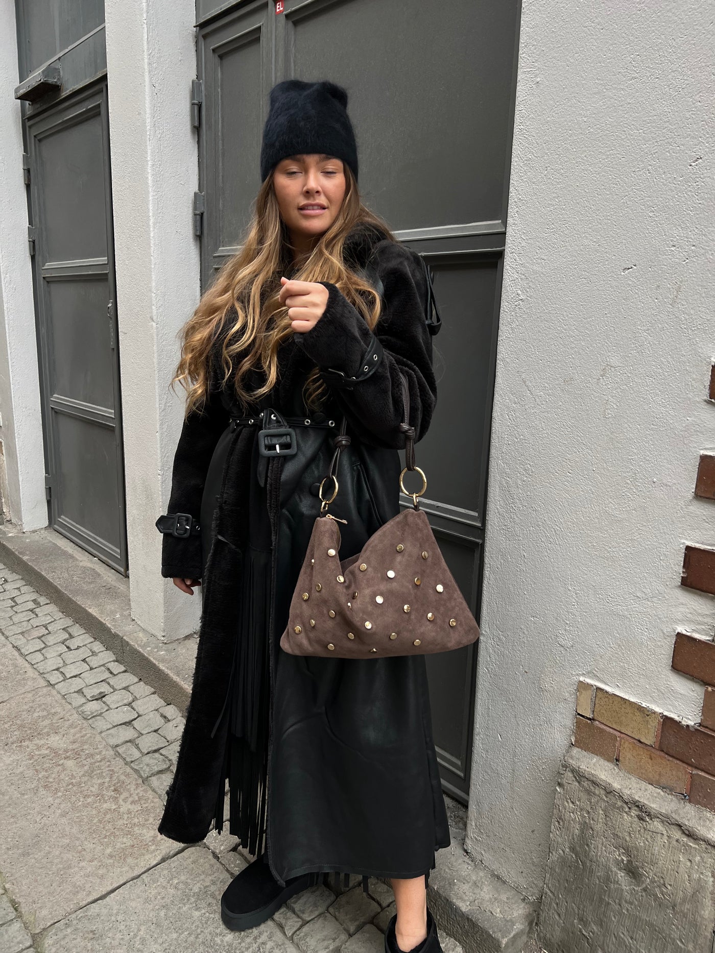 Jolie Smal STUDS Bag TAUPE