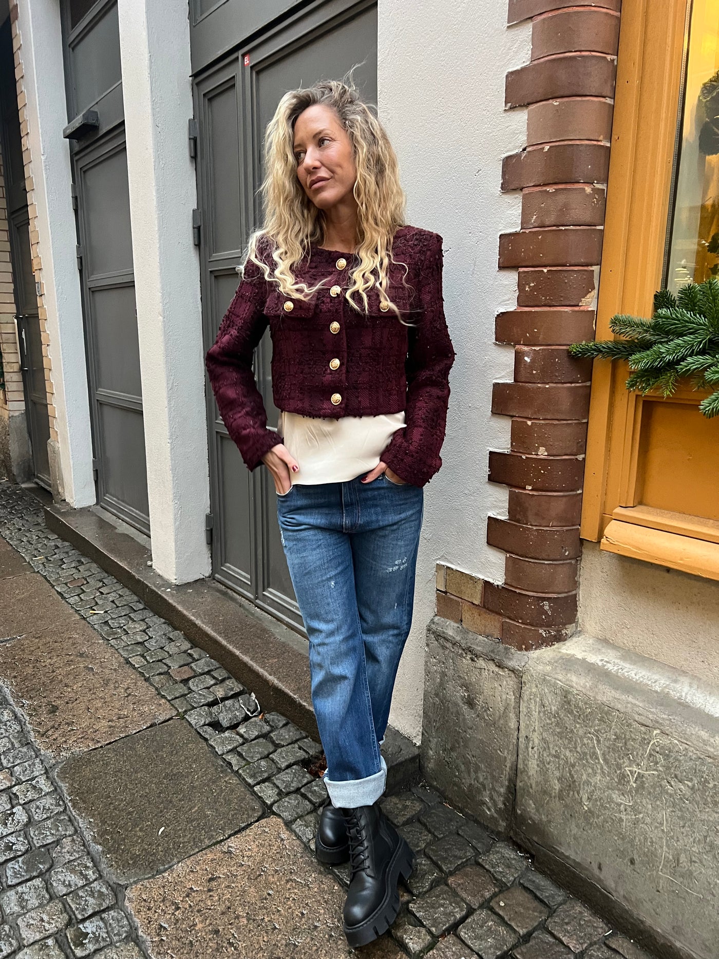 Sarah jacket vinröd