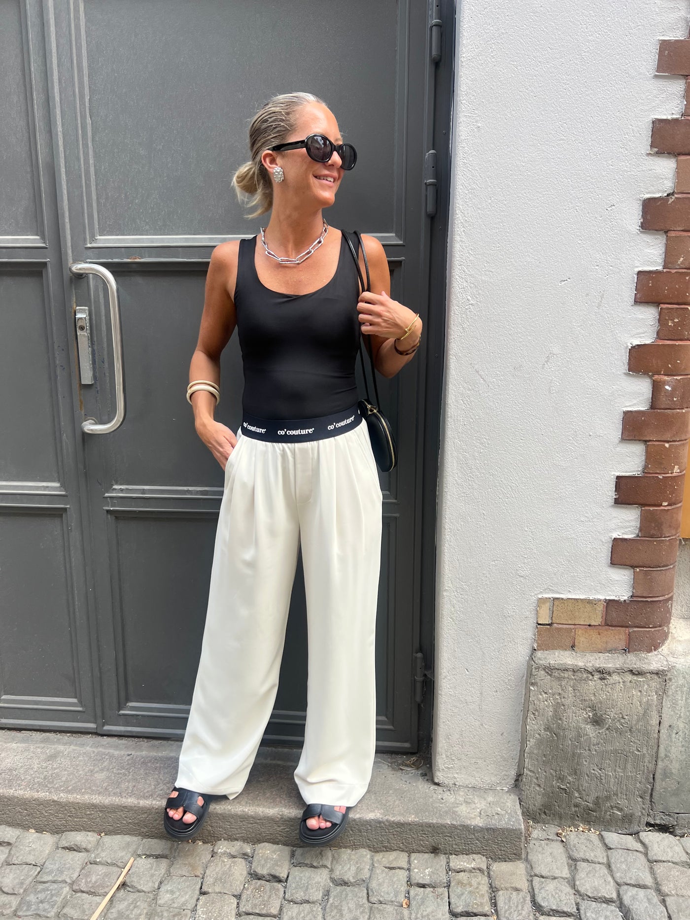 Amina CC logo pant offwhite