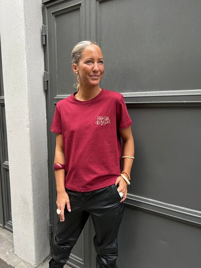 Bisous tshirt bourdeaux