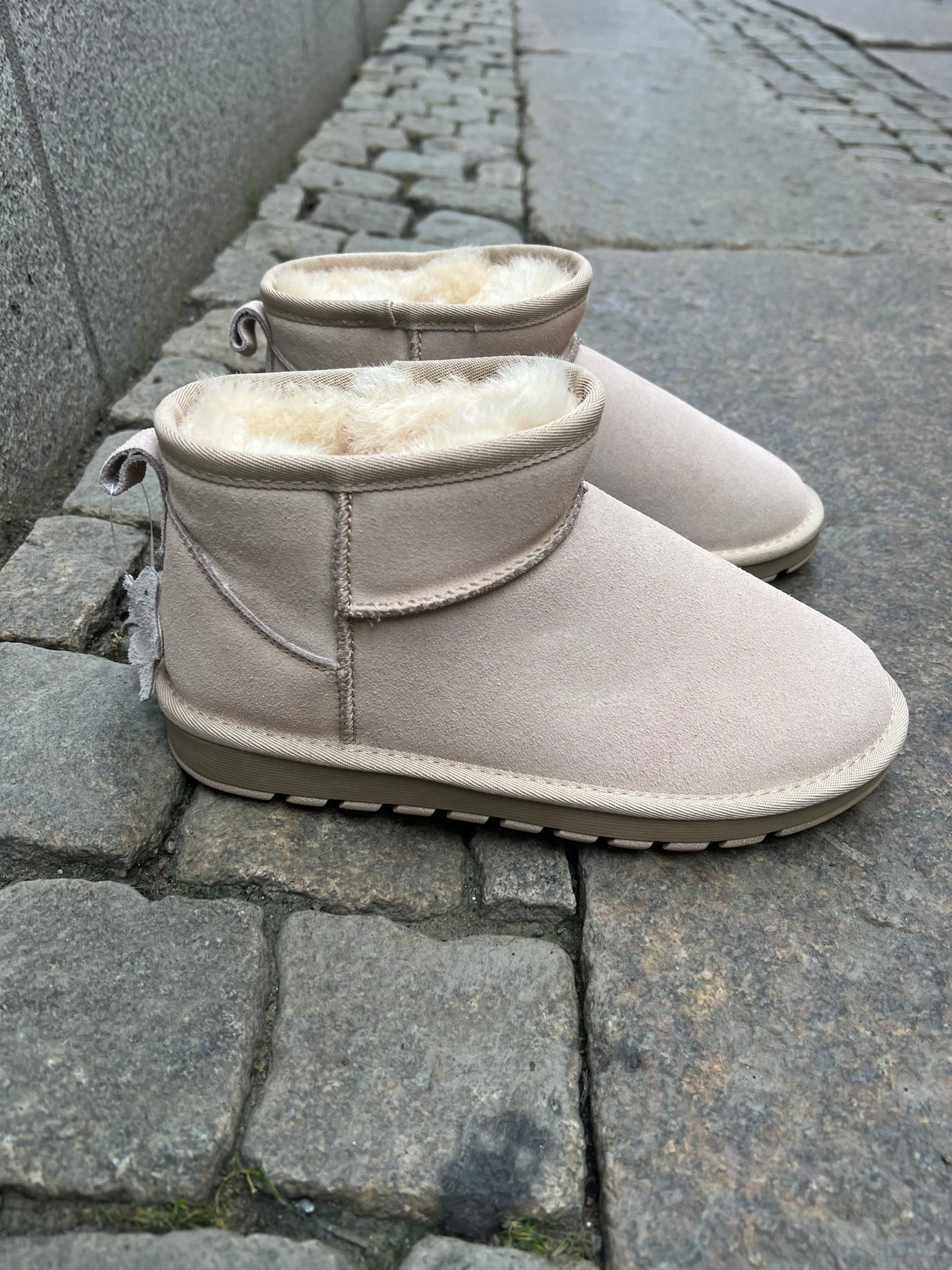 Angela plein mockasko ljus beige