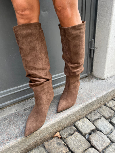 Macy high new brown suede boots
