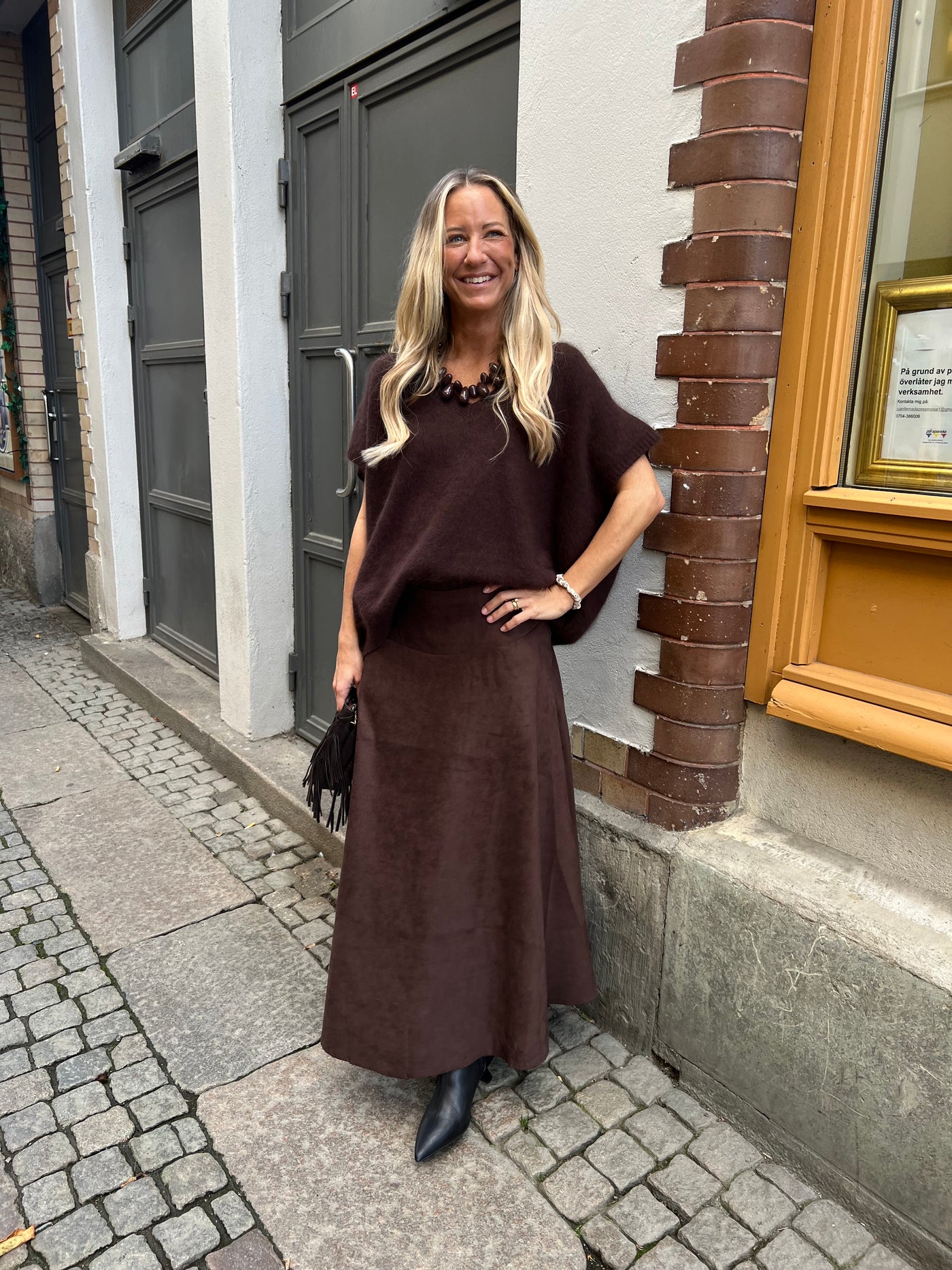 DIVA SKIRT MOCKA PU BROWN