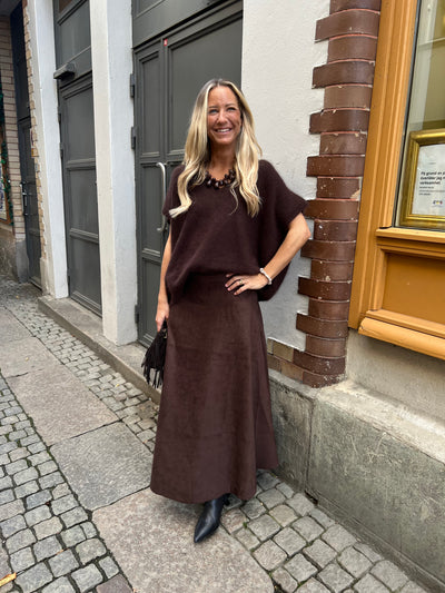 DIVA SKIRT MOCKA PU BROWN