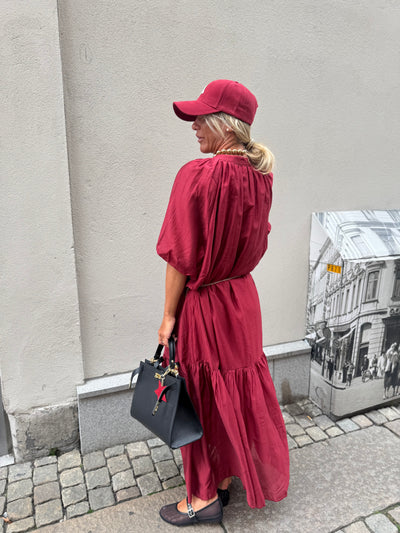 Birdie Dress Vinröd 19020