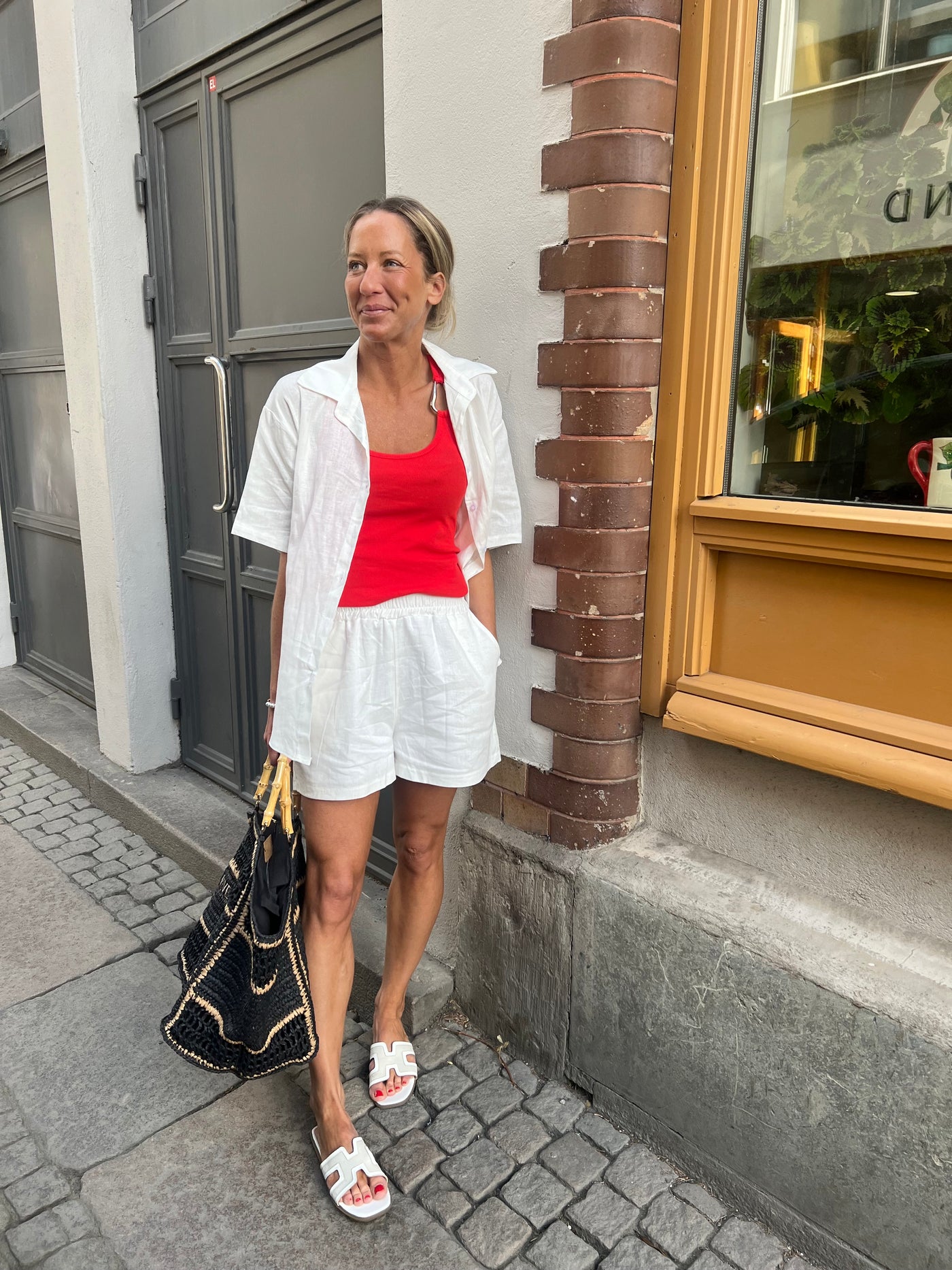 NOOR LINNE SHORTS VIT
