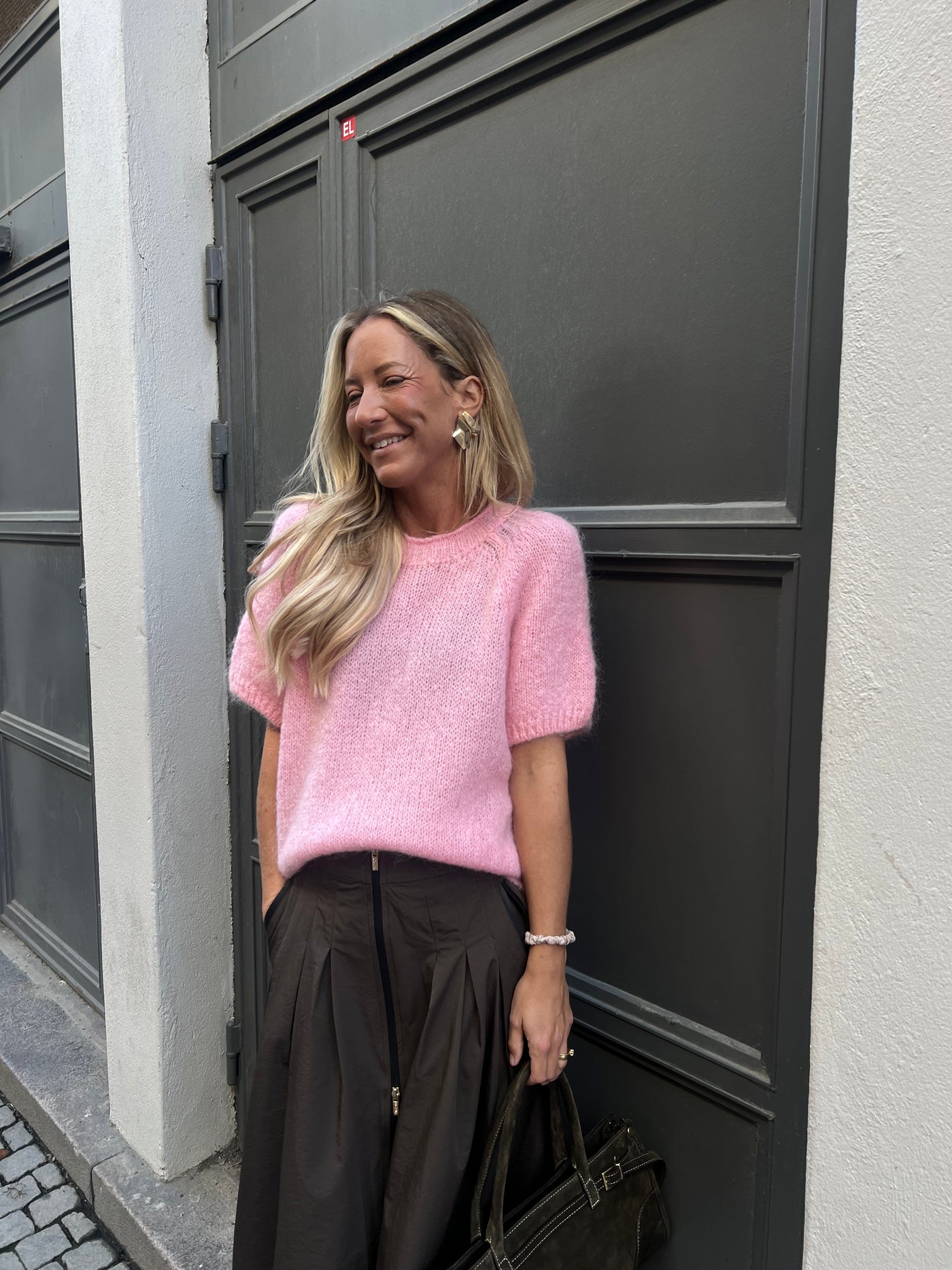Bambi stickad topp rosa