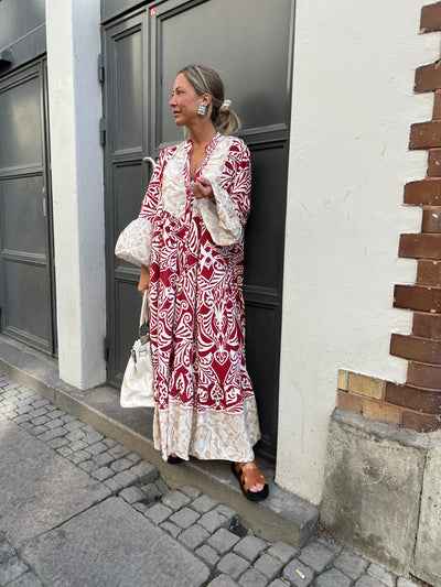 Tintin dress red/beige