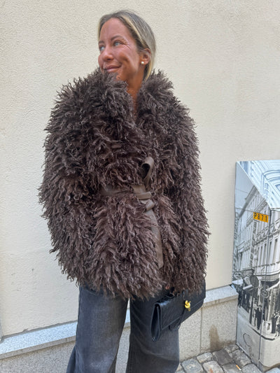 Fabienne FuxFur Brown VÄNDBAR leverans 7 dagar