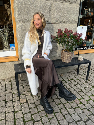 Roro mohair kofta Lång vit - 22313