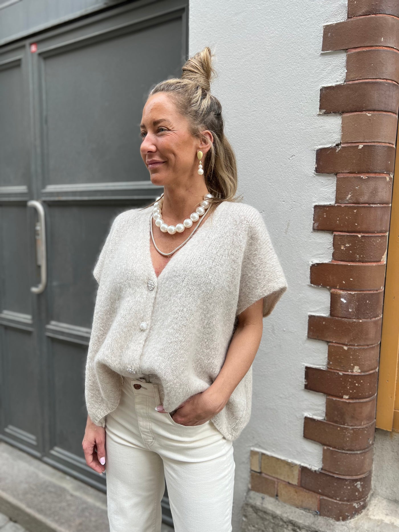 Roro Diamond Väst Beige