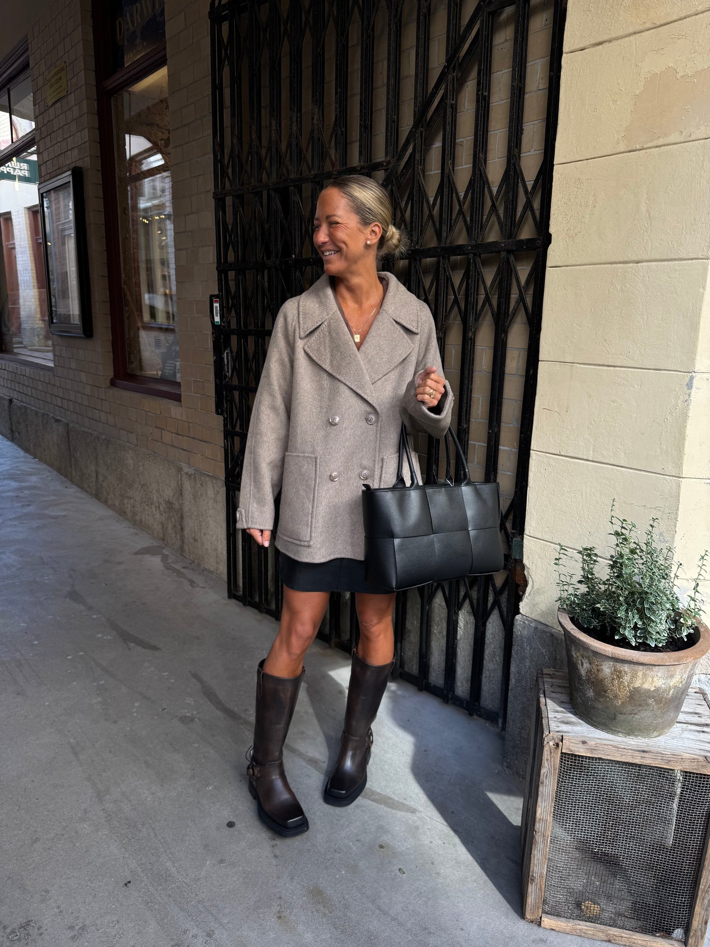 Maje Short Woll Jacket Sand Melange