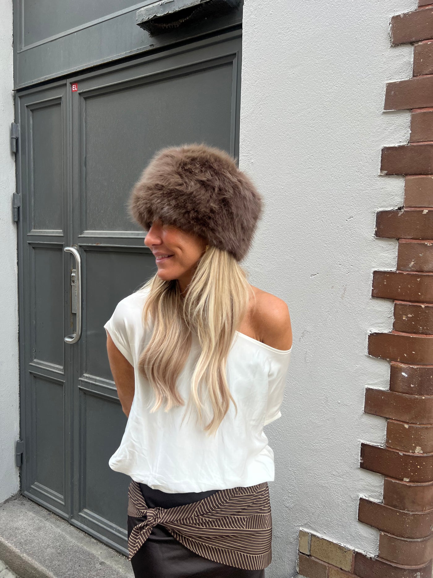 Päls hatt rysk anais brun