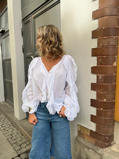 Angel boho blouse white