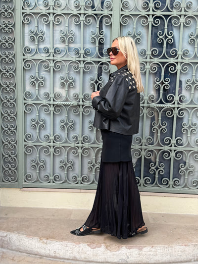 Charlotte Plis Skirt Black - A2258