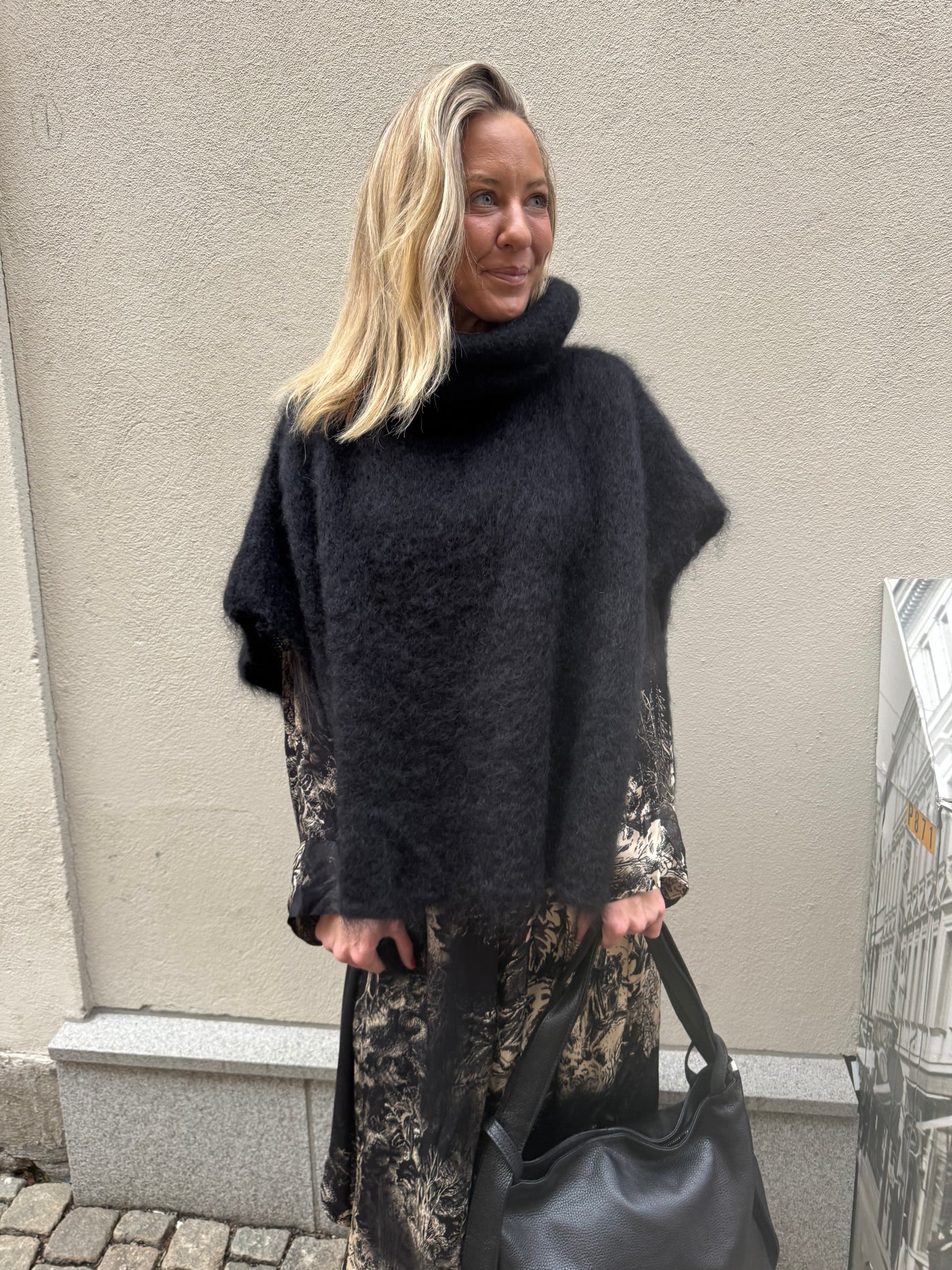 Roro Mohair polo Svart - 22131