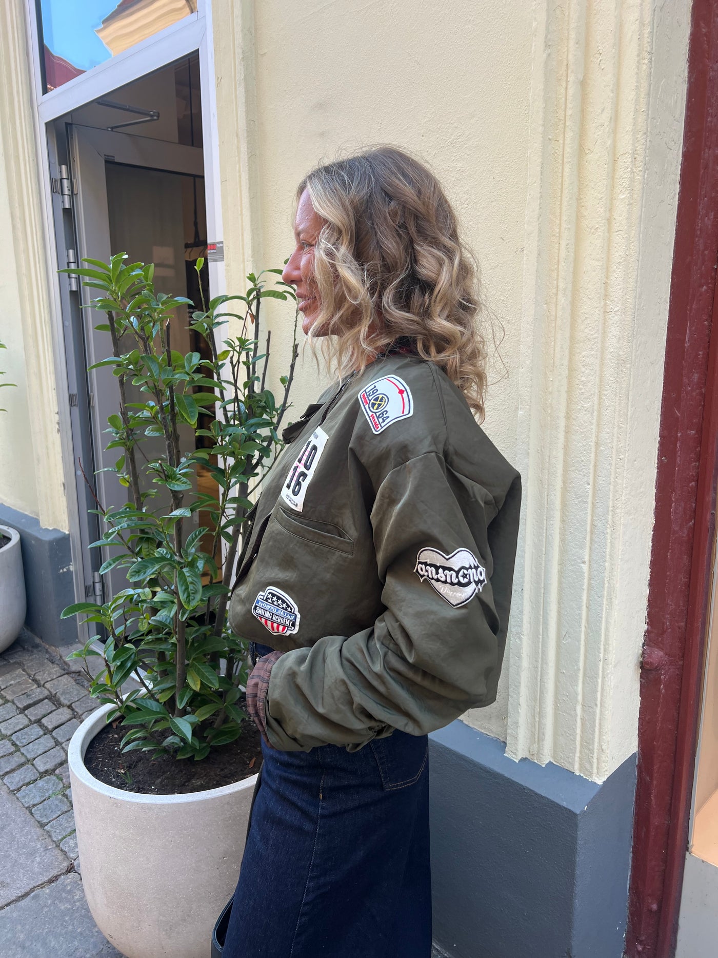 Patch jacket Armegrön v 10161