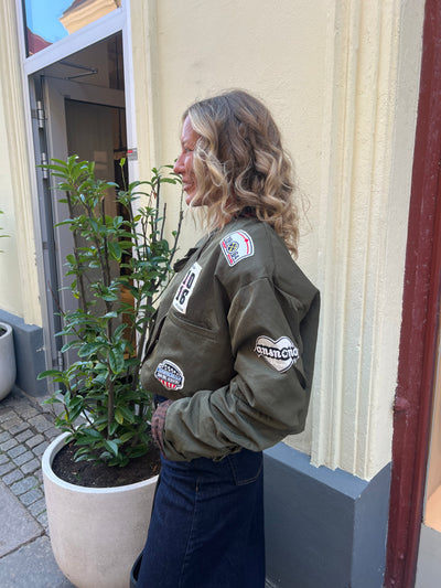 Patch jacket Armegrön v 10161