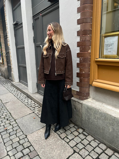 Denim jacket short  brown 8361