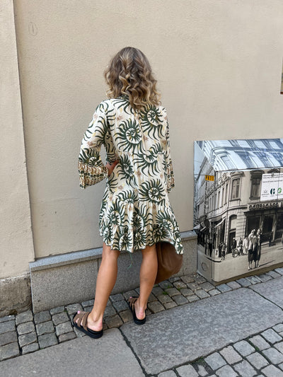 CINDY DRESS GLITTER GRÖN