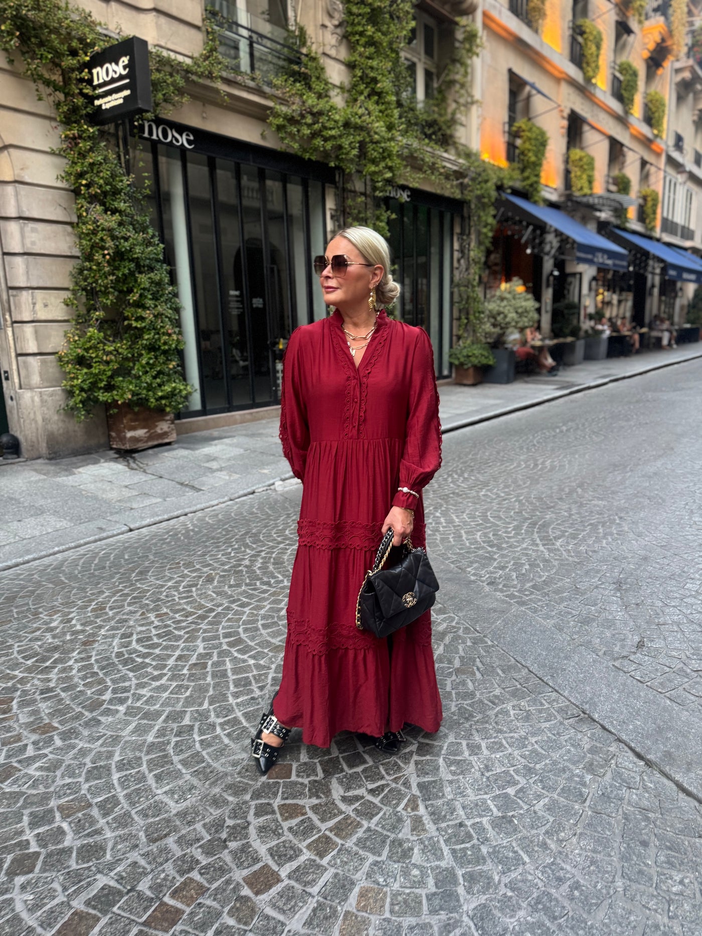 Lace Long Dress Bordeaux - R1596