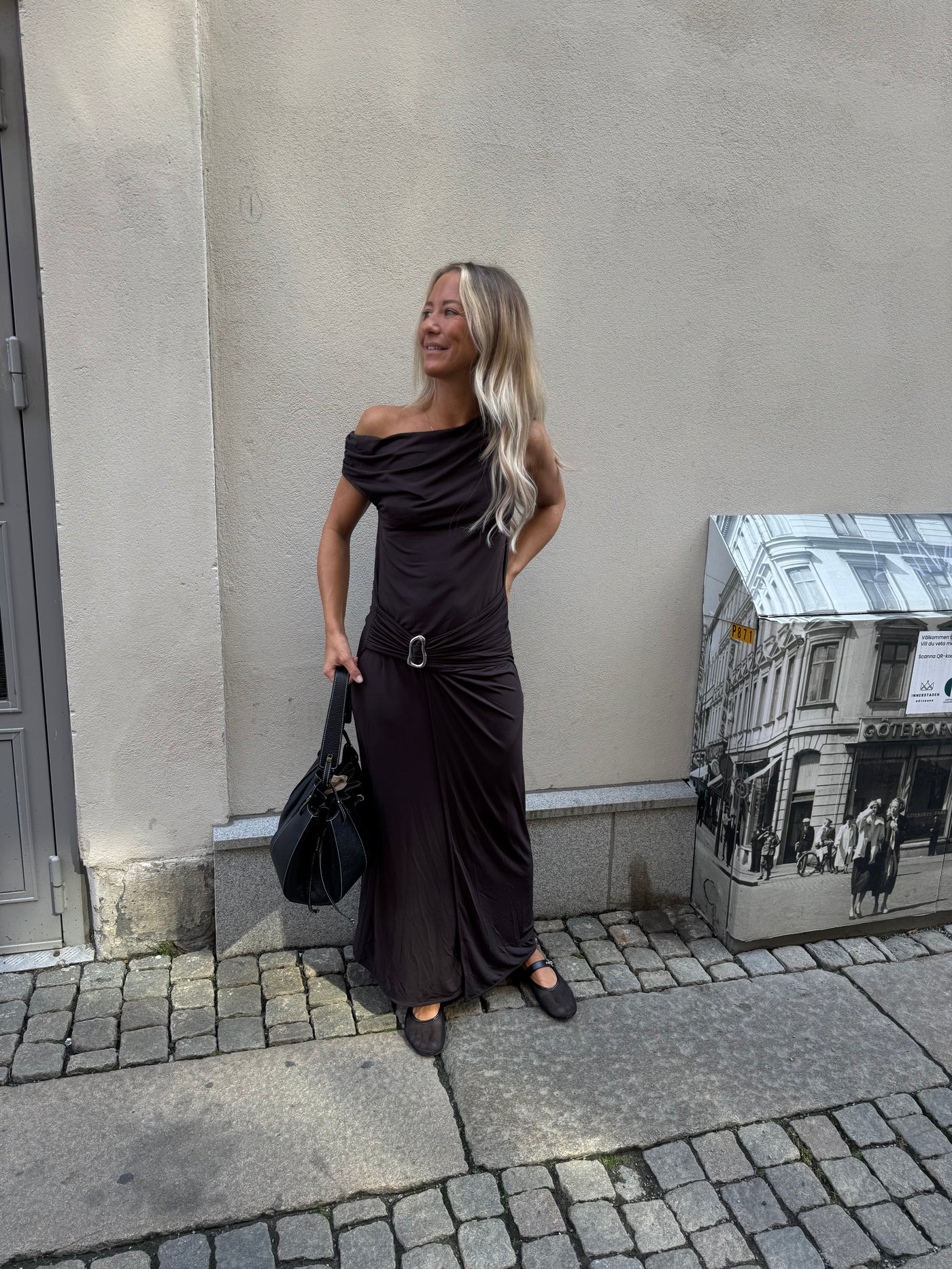 Minja Drapy Dress Brown