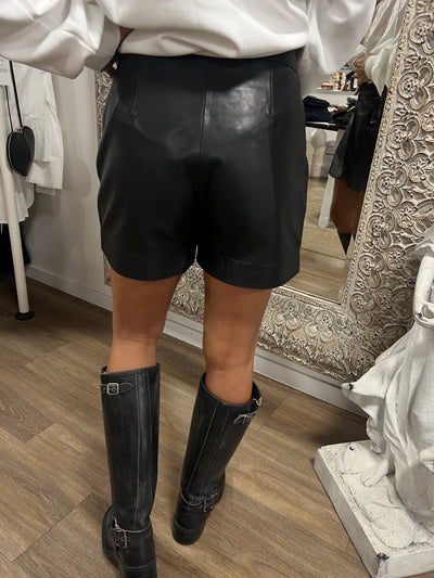 Phoebe cc leather wrap skort