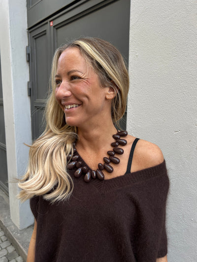 Bow 19 halsband brun new