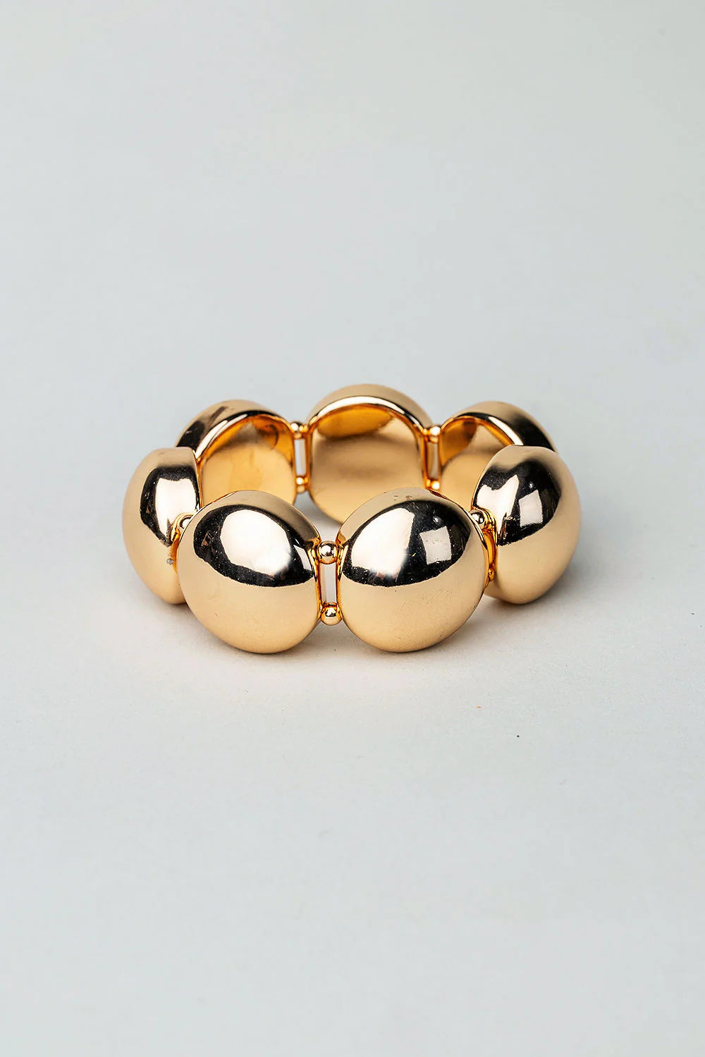 BIG ELASTIC BRACELET SILVER/GULD