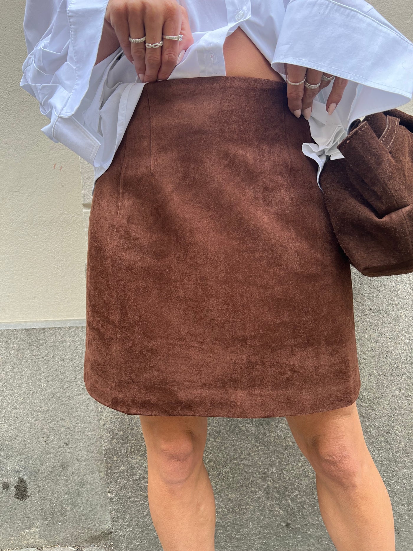 Hemie Imitated Suede Skirt