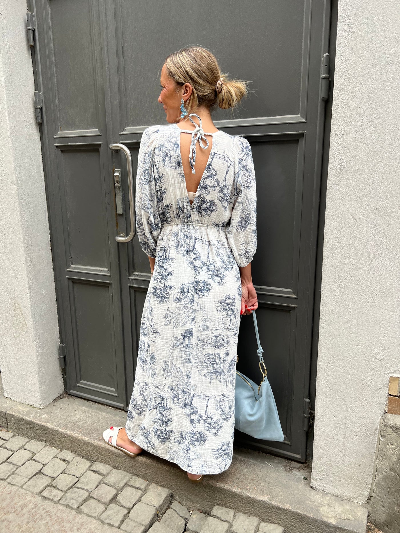 Petite fleur dress blue
