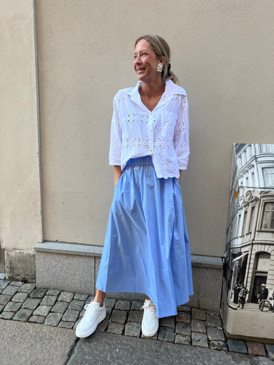 Yara poplin skirt sky blue