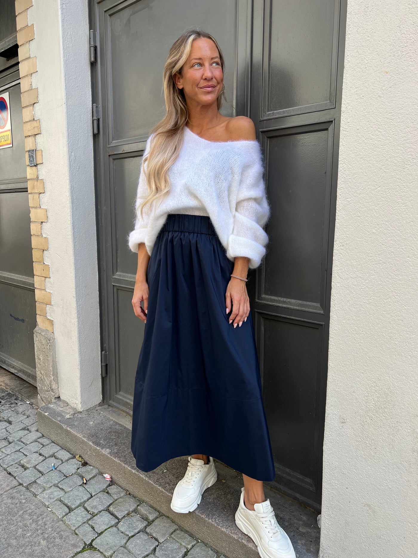 Yara poplin skirt Navy