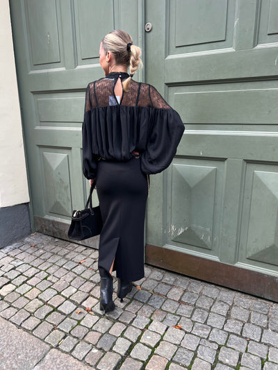 Co’Couture Mingo Mix Lace Blouse – Black