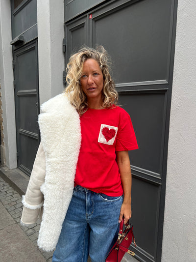 HEART T-SHIRT RED TS0030