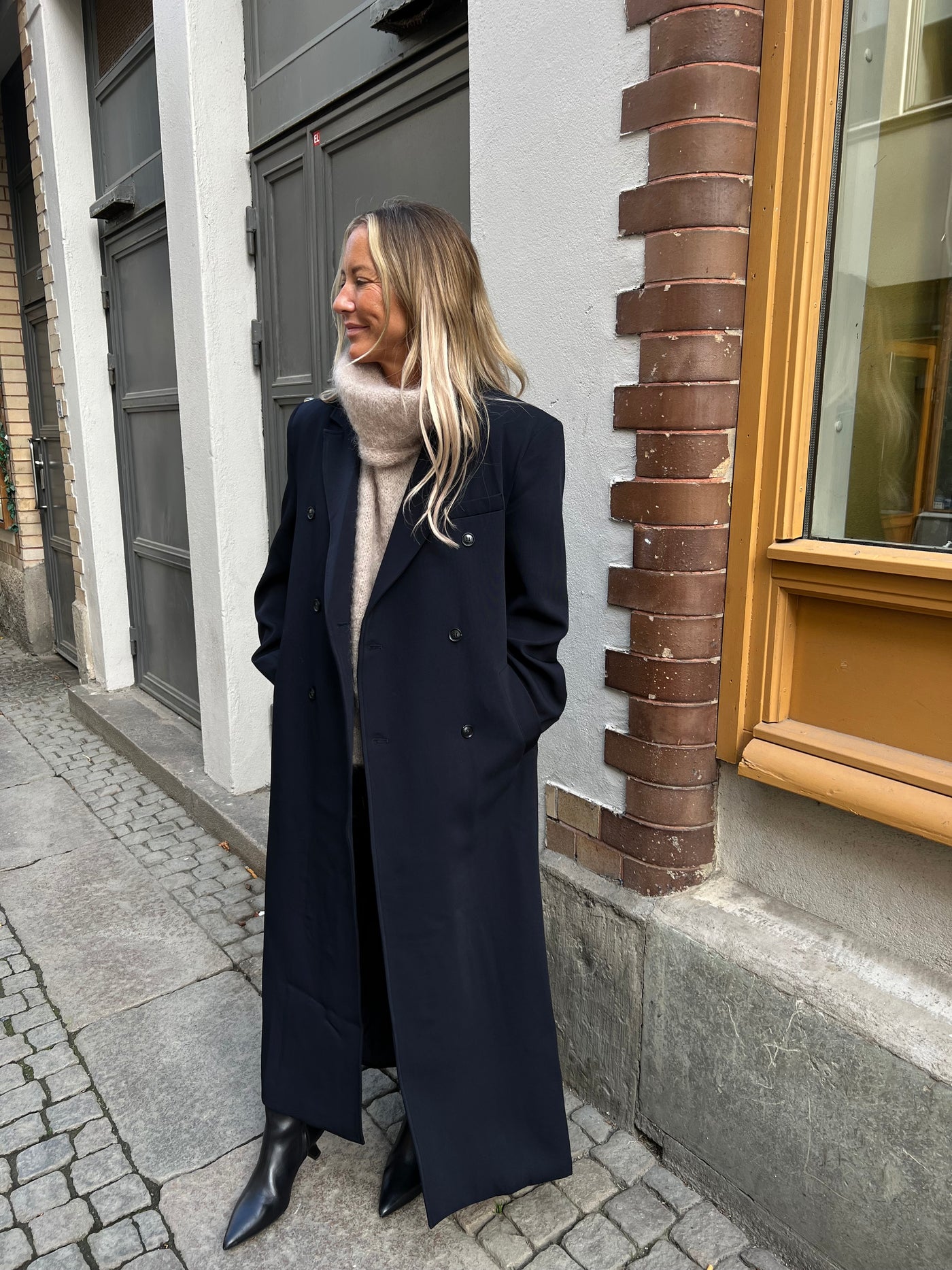 C Long Coat navy - SC324