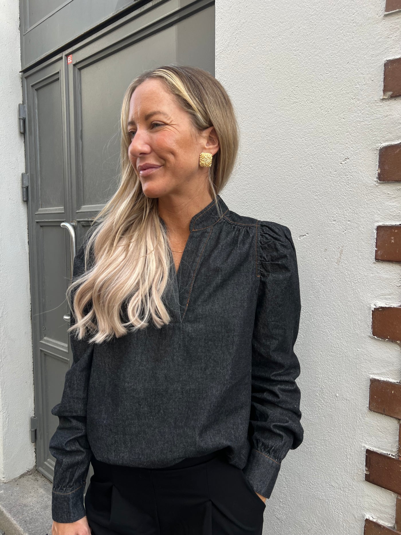 Rosslyn denim blouse
