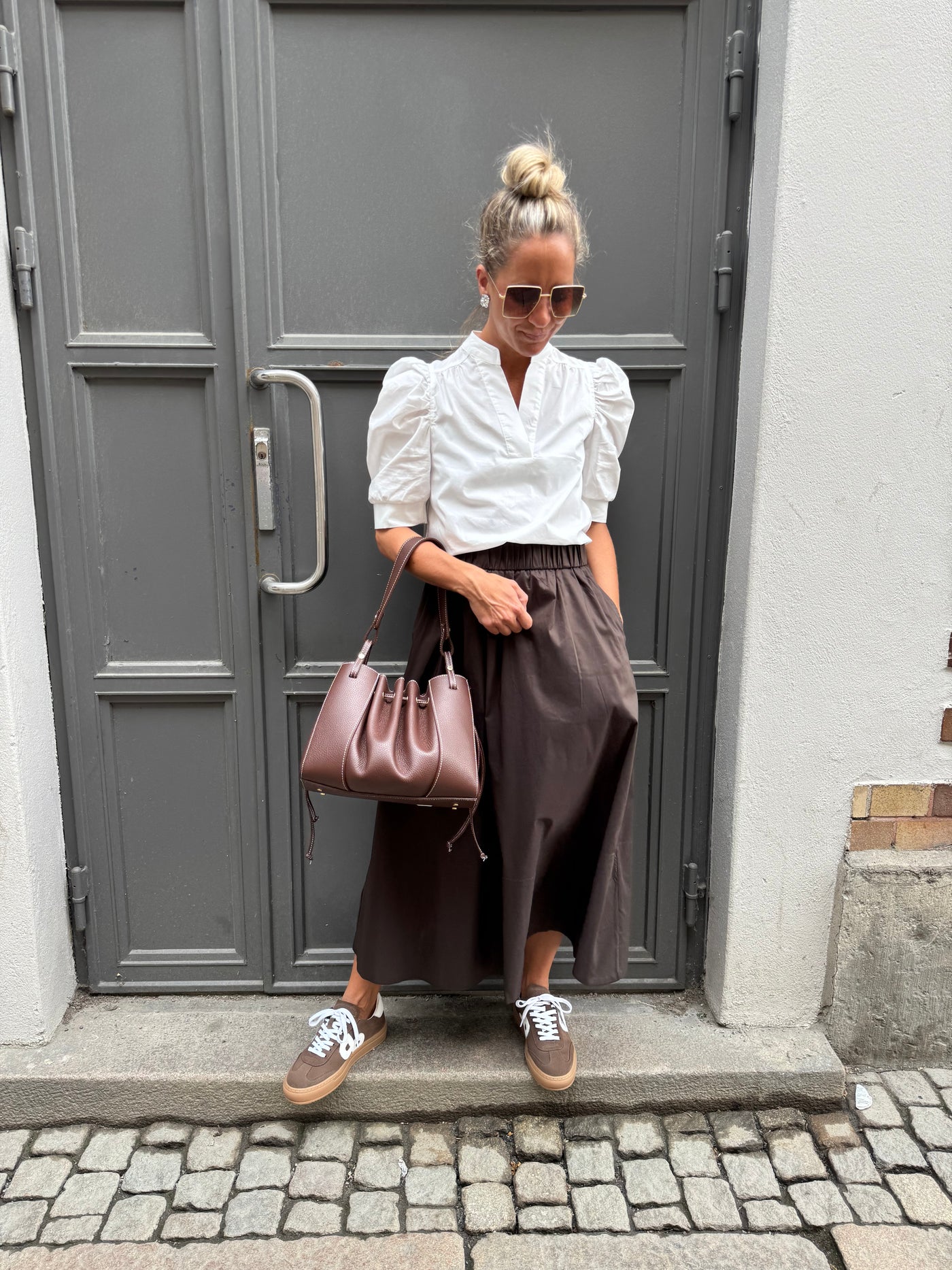 Roella poplin blouse Vit