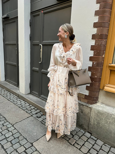 LUCY DRESS FLOWER OFFWHITE