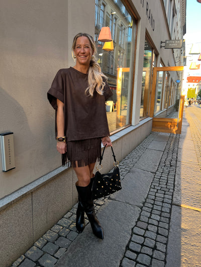 FANNY mocka, t-shirt  dark brown