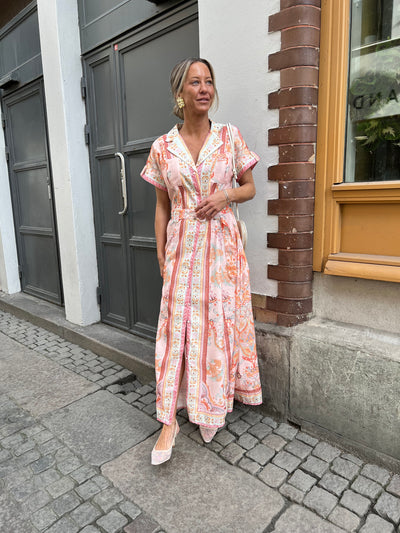 Shirt dress flower pink