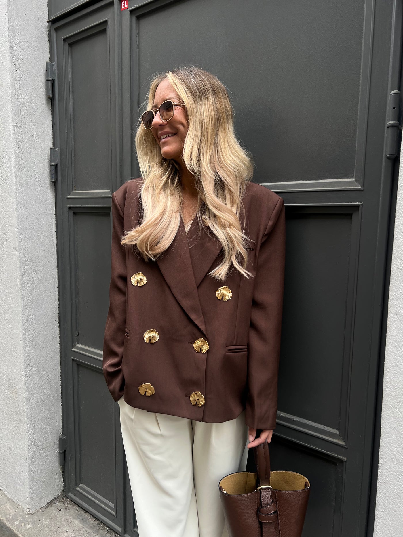 MANILLA BLAZER /GOLD BOTTOM