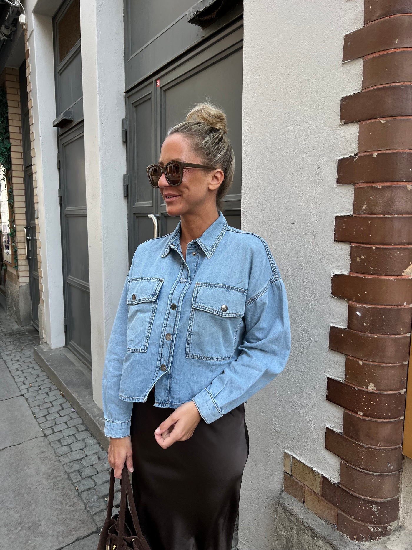 Cindy cc denim shirt fade denim