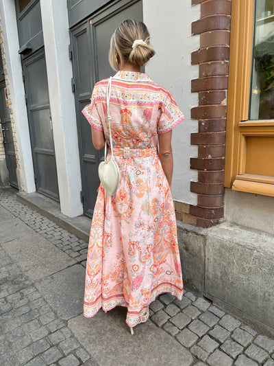 Shirt dress flower pink