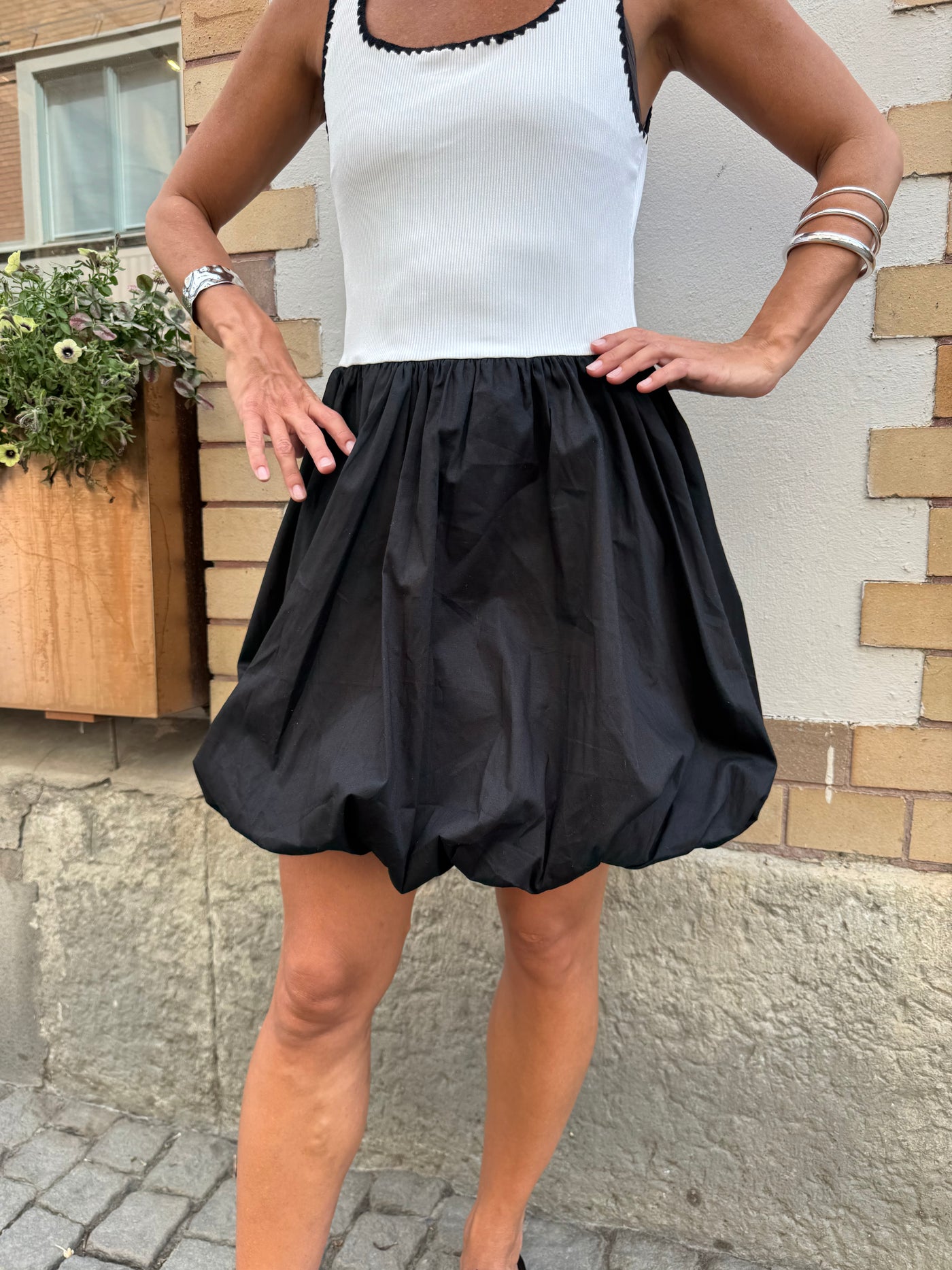 Short dress ballong White