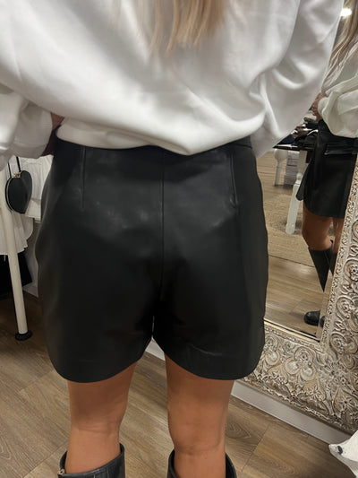 Phoebe cc leather wrap skort