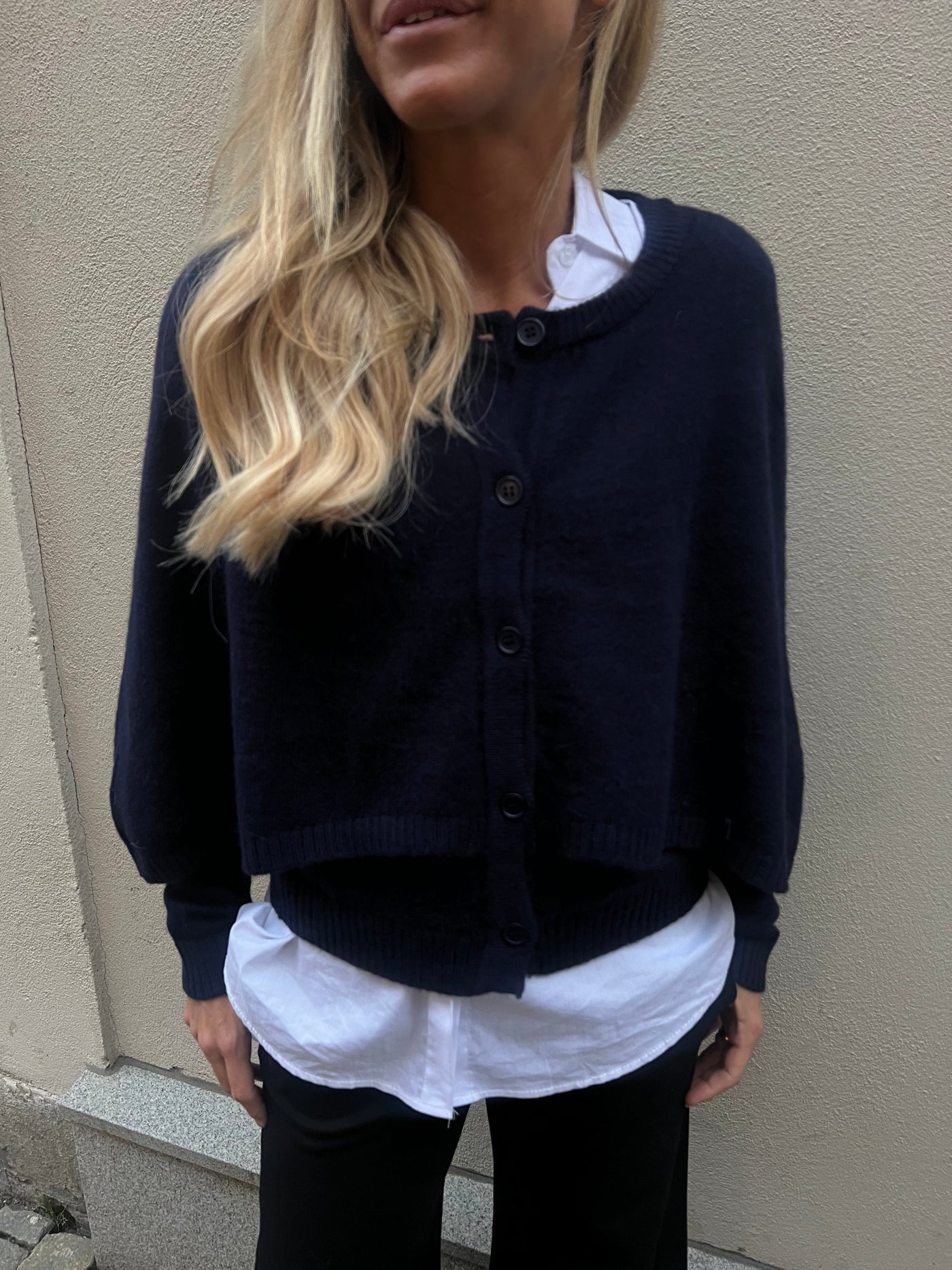 Poncho kofta navy 8539