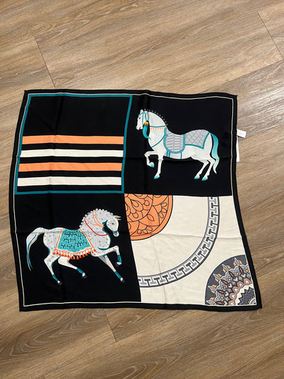 Horse scarf black